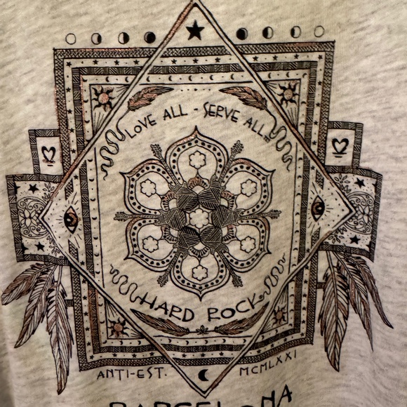 HARD ROCK Couture Barcelona Lace Tie Back Women Tank Top Western Design - Picture 3 of 5